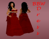 BBW Red Wedding Gown