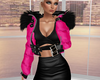 Layable Fur Jacket pink