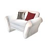 White Chair w/Pillows