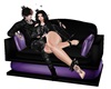 Blk/Purple Cuddle Chair
