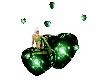 Green/Black Heart Seat