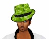 green leather hat