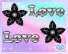 Black Love Flower Sign