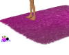 purply pink fur rug