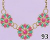 Pink Flowers Necklace
