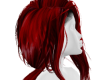low red messy ponytail