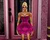 pink satin strapless 