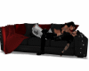 Cuddle Couch-Black & Red