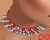 DANI RED SPIKED COLLARS