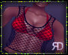 Red Black Net Top