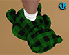 Green Teddy Slippers (M)