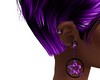 Purple pentagram earring
