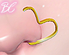 ♥Heart nose ring gold