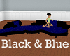 Black Blue Sparkle couch