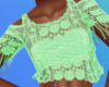Lime Green Lace Crop Top