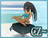 CZ~ Teal Floating Pillow
