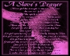 a slave's prayer