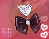 Diamond Heart Bow