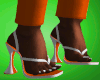 white w/ orange heels