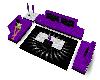 Purple W/Blk Couch set