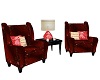 Red Rose Coffee Chairs