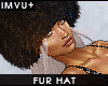 E* Black Fur Hat