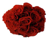 Red Rose Bouquet w/white