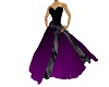 Purple and black gown