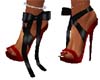 Black/Red Ribbon Heels