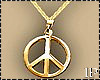 Peace Symbol Gold Lace