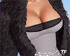 Grey Black Fur Jacket