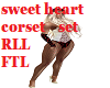 sweetheart corset set