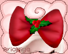 ☾ Red Holly Bow