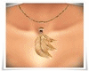 -S-Feather Gold Necklace