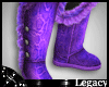 *L* Fur Boots Purple