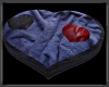 Black and Blue Heart Bed