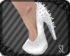!SL l Silver Spike Heels