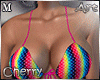 Rainbow bikini bra M