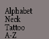 Fn |Letter W Neck Tattoo