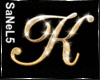 IO-Gold Sparkle Letter-K