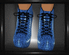 Blue Leather Ankle Boots
