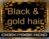 black & gold hair