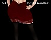Red Velvet Laced Skirt