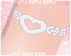 $K Heart Diamond Anklet