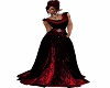 Red and Black Ball Gown