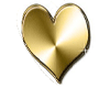 Gold  heart hot kissing