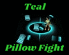 Teal Pillow Fight