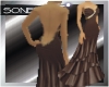 Alexa brown gown