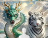 Tiger dragon background