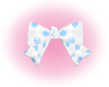 *K* White Blue Bow